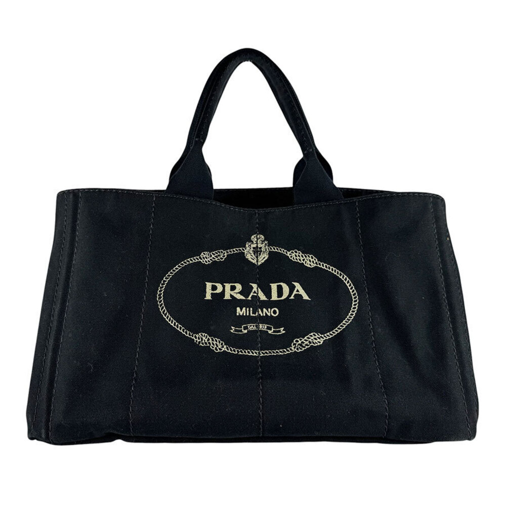 Prada Canapa Canvas Handbag Black